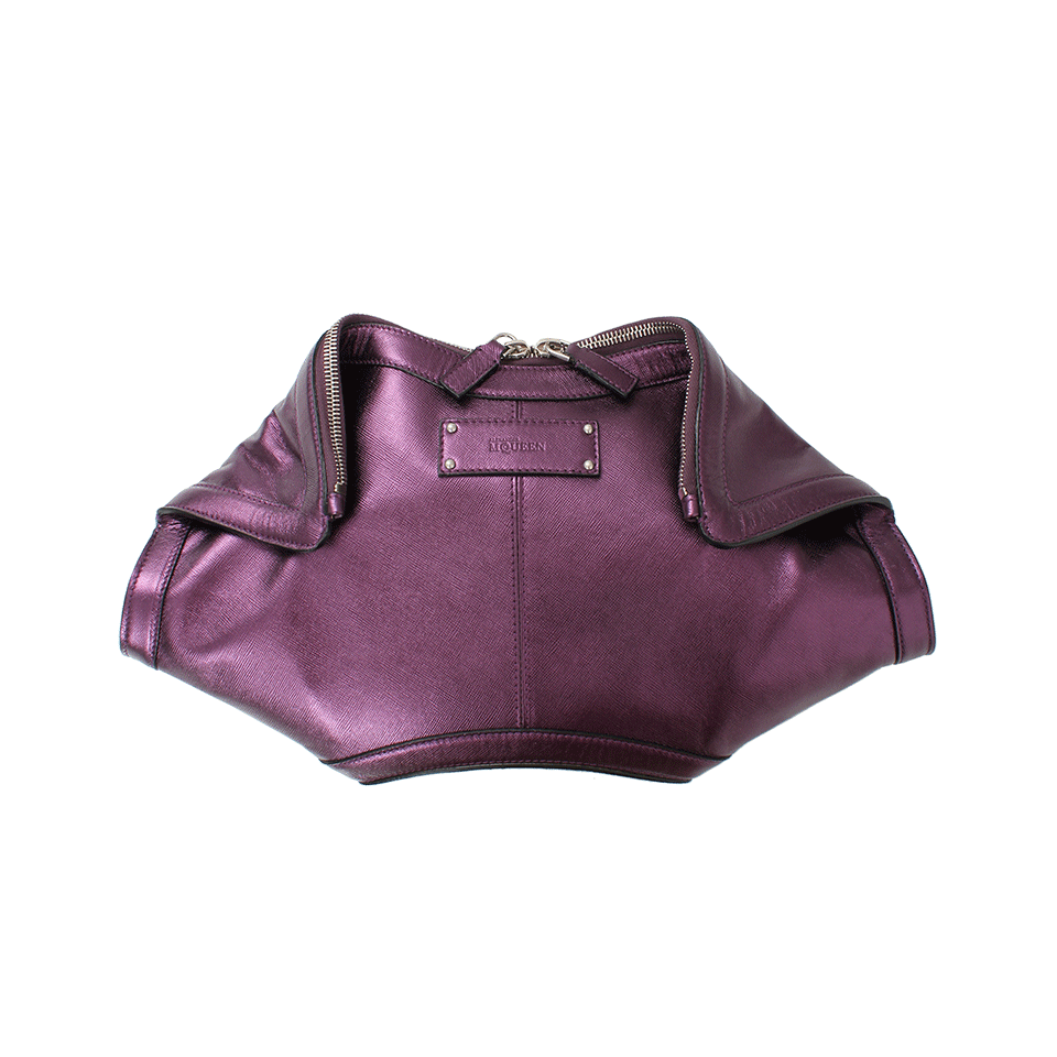 ALEXANDER MCQUEEN-De Manta Clutch-PURPLE