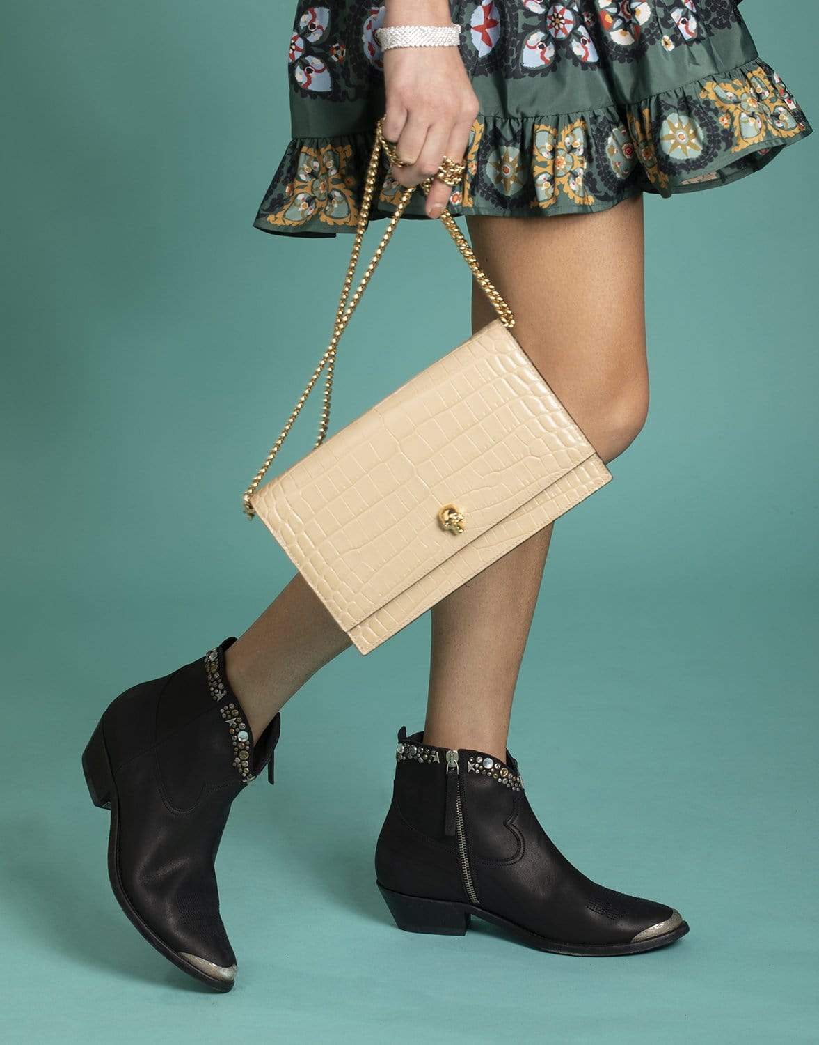 ALEXANDER MCQUEEN-Skull Medium Bag-SAND