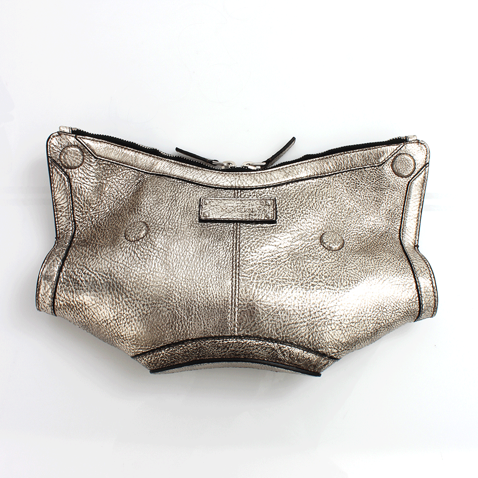 ALEXANDER MCQUEEN-De Manta Small Clutch-SILVER