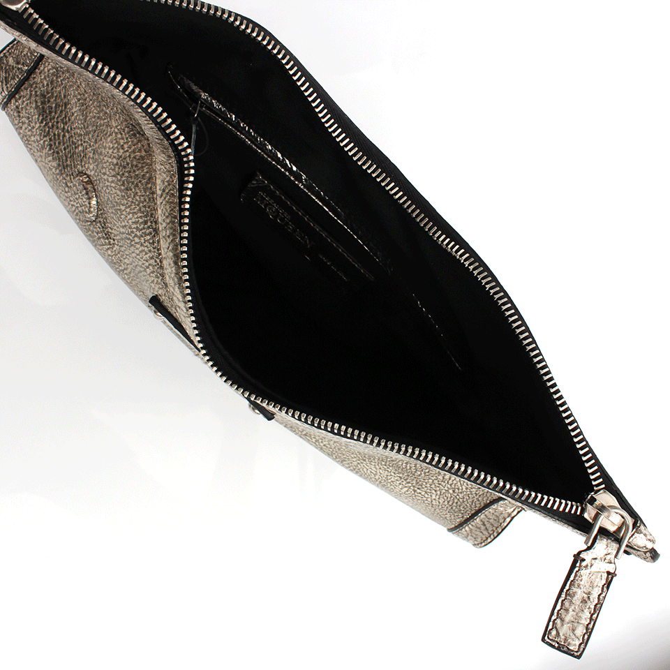ALEXANDER MCQUEEN-De Manta Small Clutch-SILVER