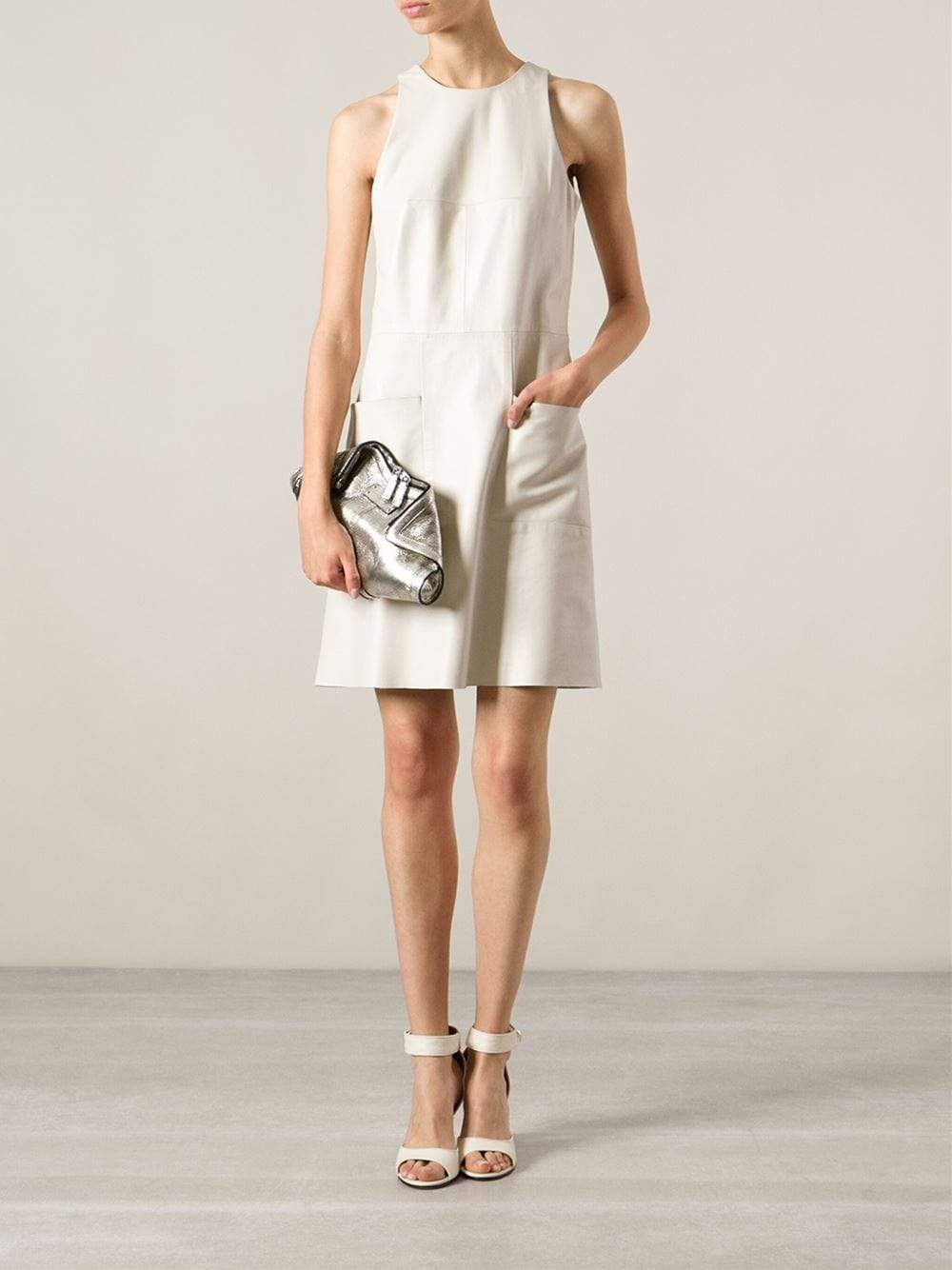 ALEXANDER MCQUEEN-De Manta Small Clutch-SILVER