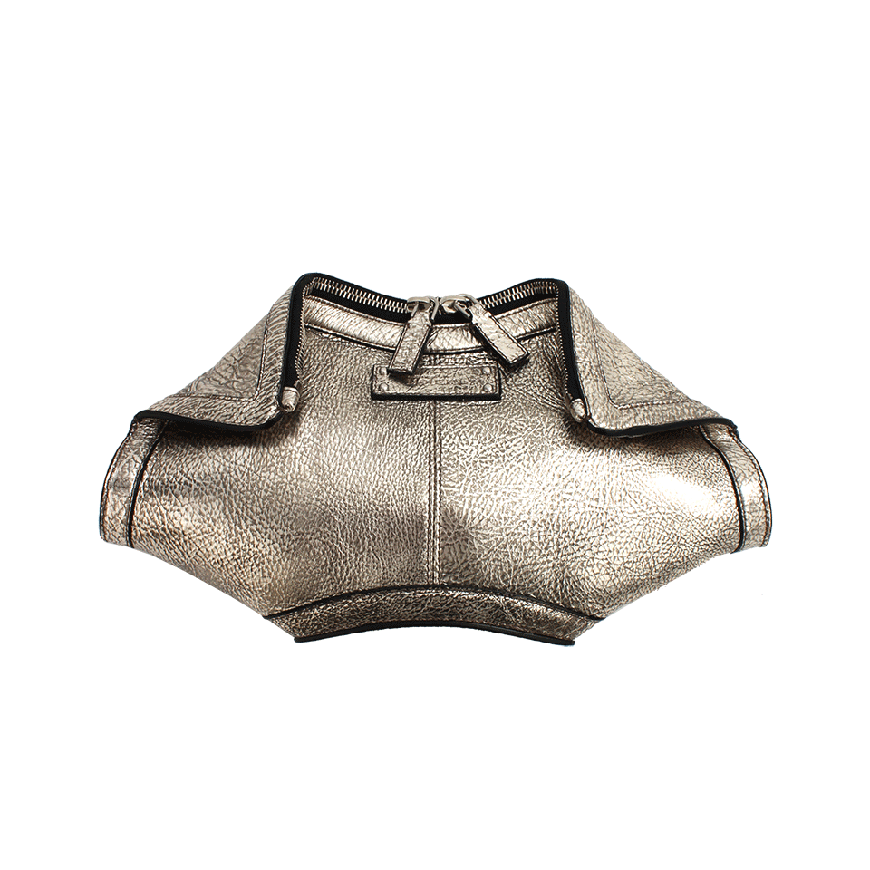 ALEXANDER MCQUEEN-De Manta Small Clutch-SILVER