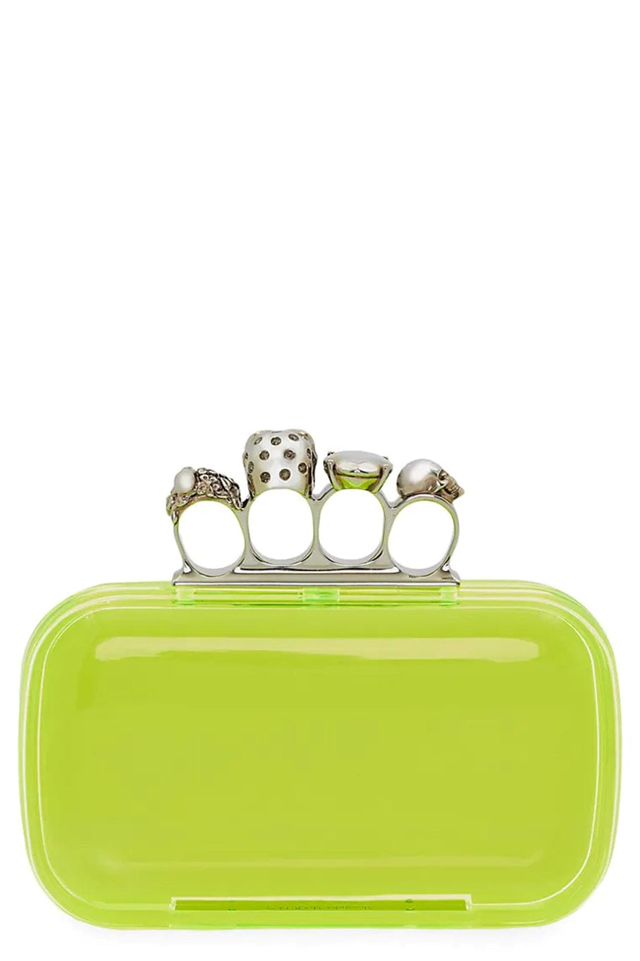 ALEXANDER MCQUEEN-Skull Box Clutch-YELLOW