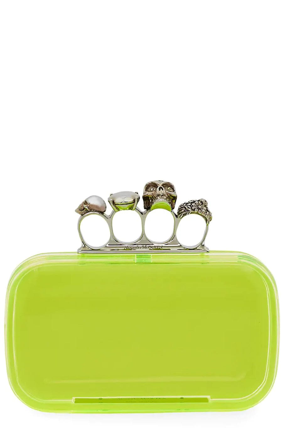 ALEXANDER MCQUEEN-Skull Box Clutch-YELLOW