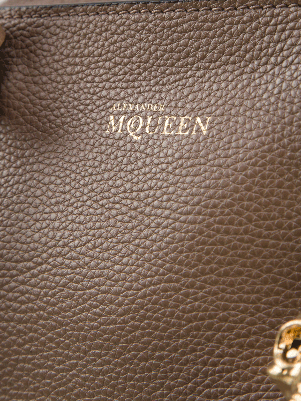 ALEXANDER MCQUEEN-Padlock Small Zip Around-COCCO