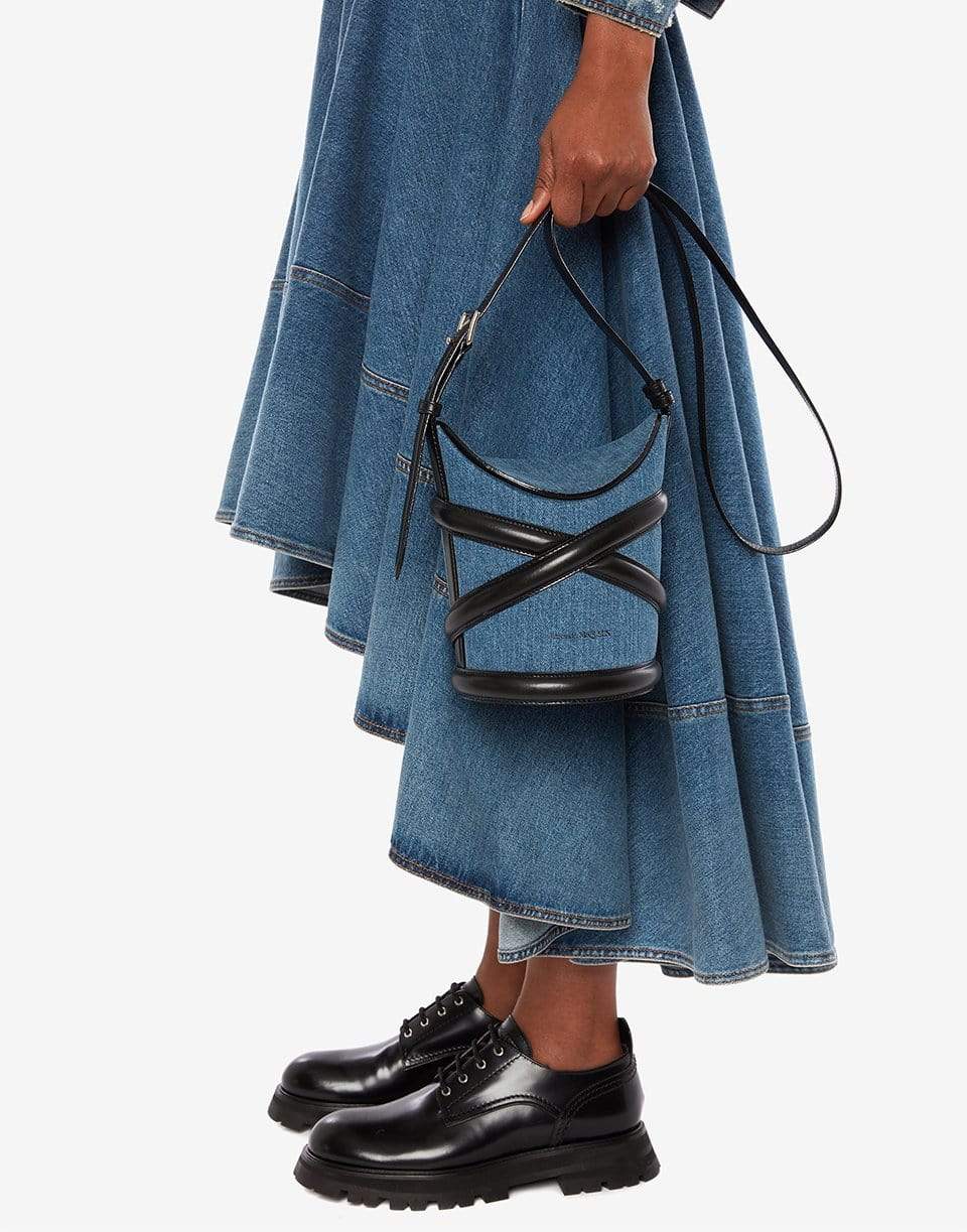 ALEXANDER MCQUEEN-The Curve Small Bag - Denim-DENIM