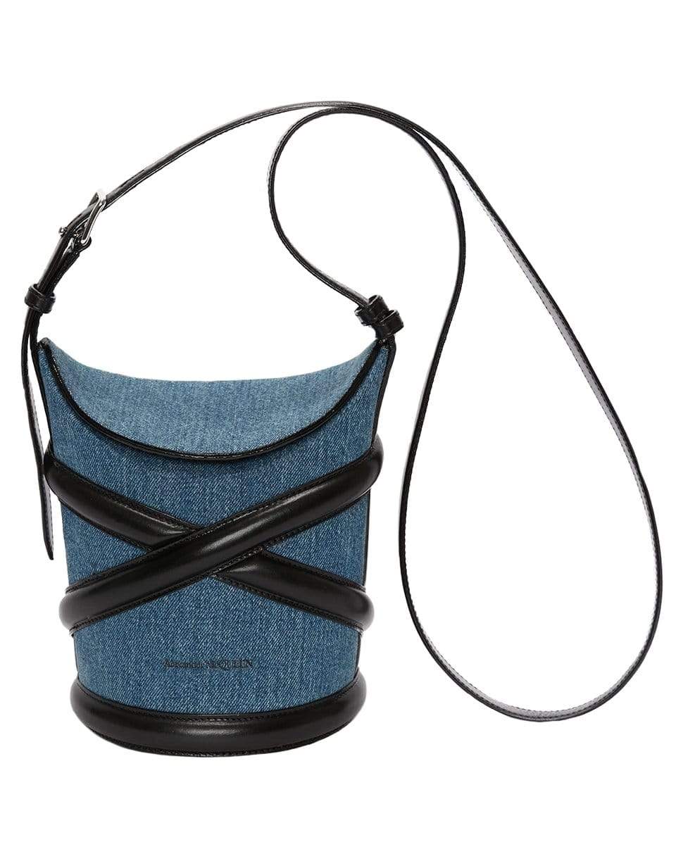 ALEXANDER MCQUEEN-The Curve Small Bag - Denim-DENIM