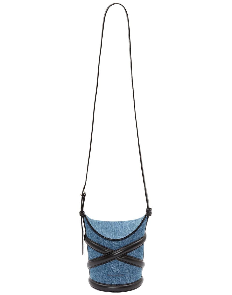 ALEXANDER MCQUEEN-The Curve Small Bag - Denim-DENIM