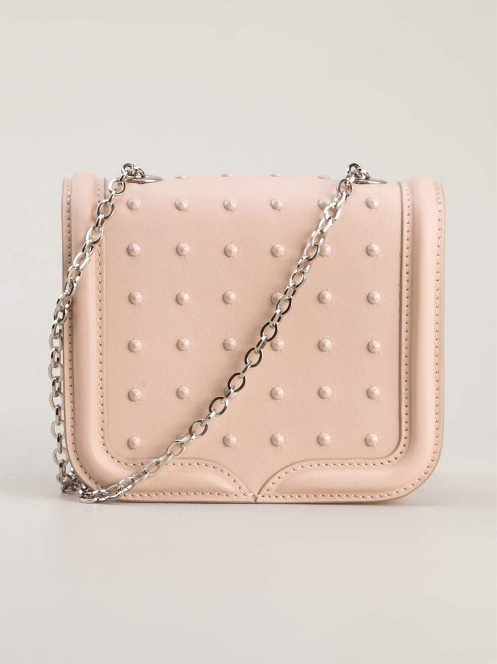 ALEXANDER MCQUEEN-Mini Chain Satchel-POWDER