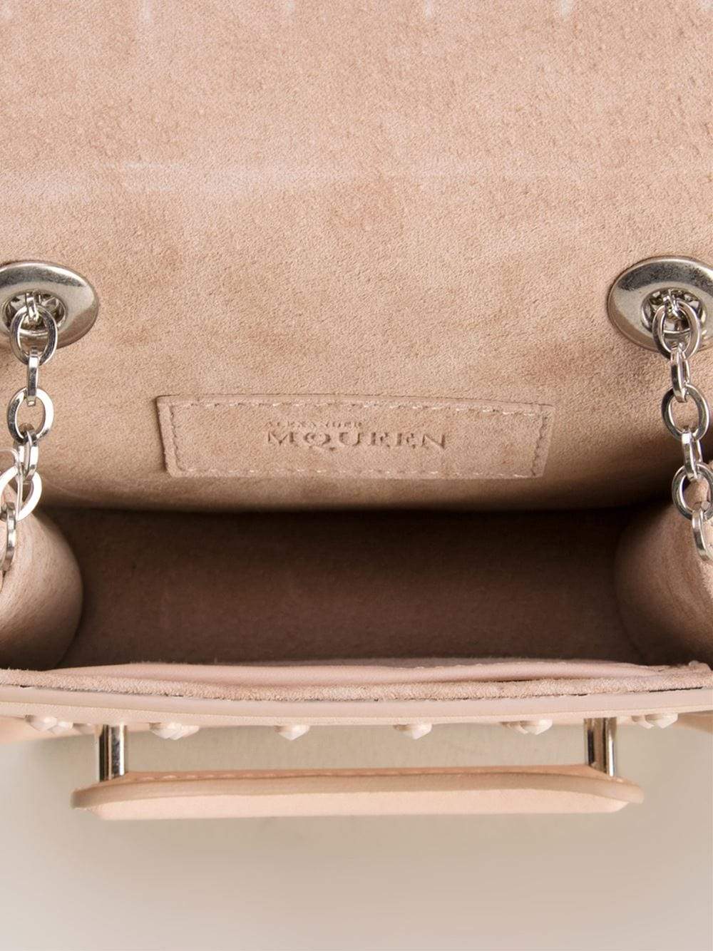 ALEXANDER MCQUEEN-Mini Chain Satchel-POWDER