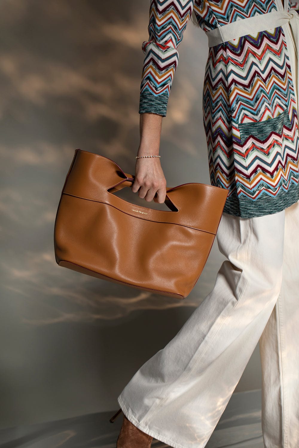 ALEXANDER MCQUEEN-Small Bow Bag-TAN