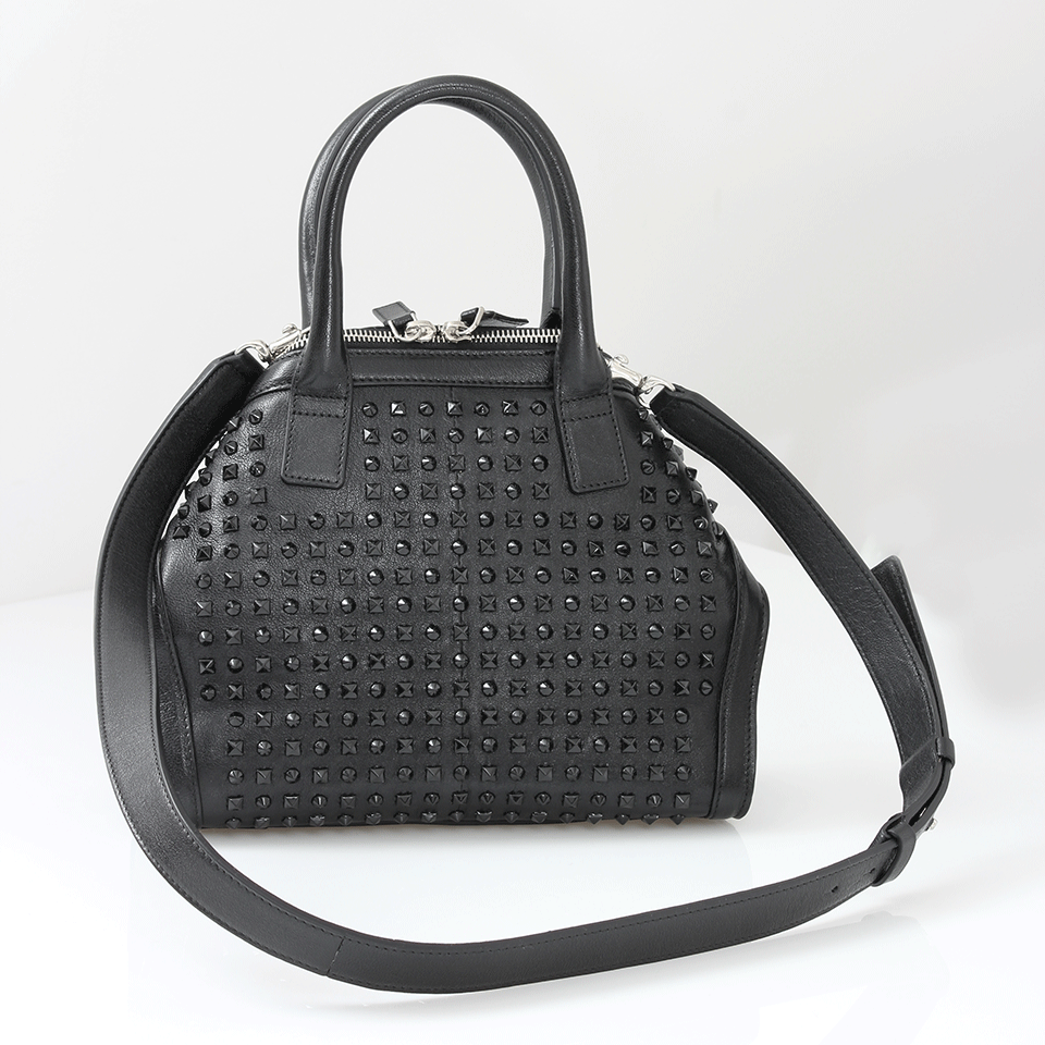 ALEXANDER MCQUEEN-De Manta Mini Tote-BLACK