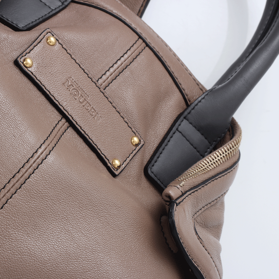 ALEXANDER MCQUEEN-De Manta Mini Tote-MINKGREY