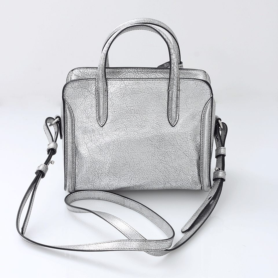ALEXANDER MCQUEEN-Mini Padlock Tote-SILVER