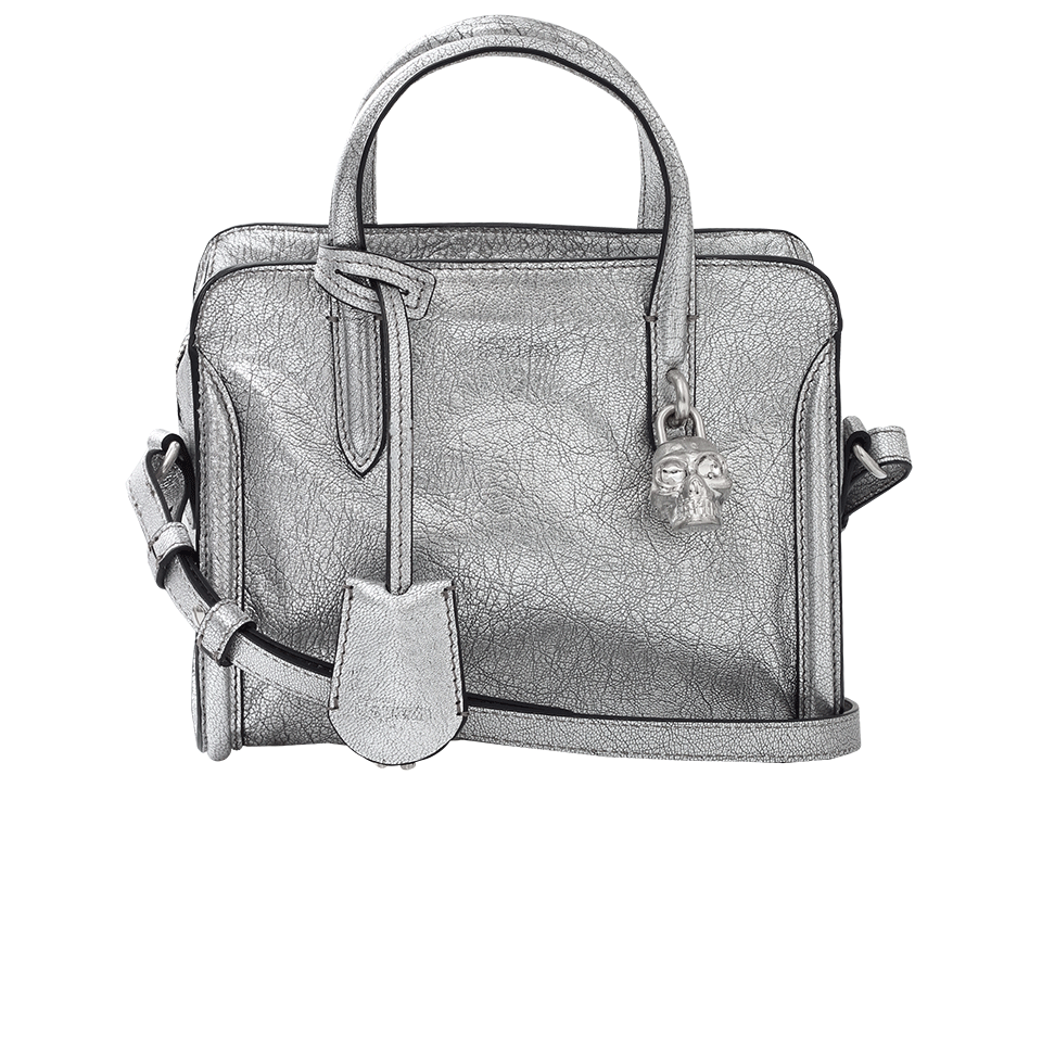 ALEXANDER MCQUEEN-Mini Padlock Tote-SILVER
