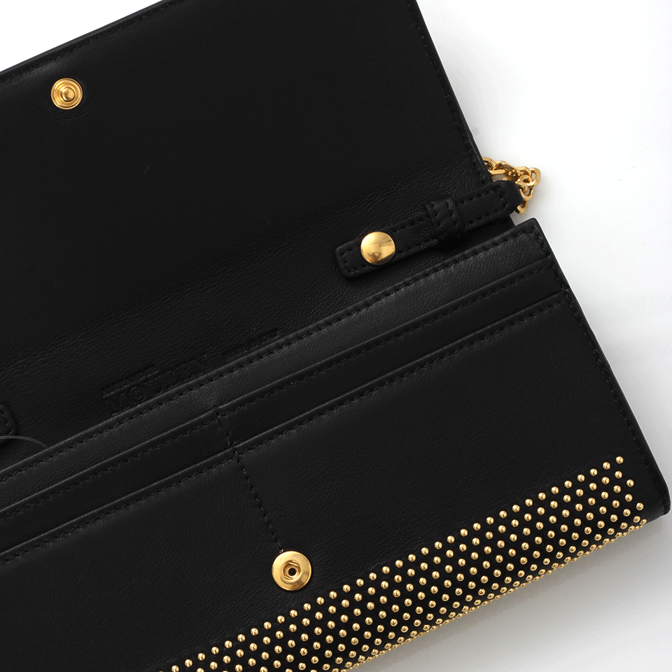 ALEXANDER MCQUEEN-Heroine Long Wallet With Chain-BLACK