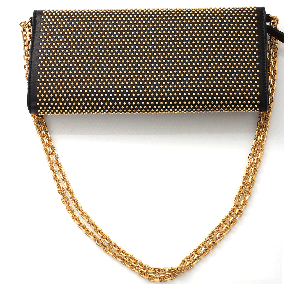 ALEXANDER MCQUEEN-Heroine Long Wallet With Chain-BLACK