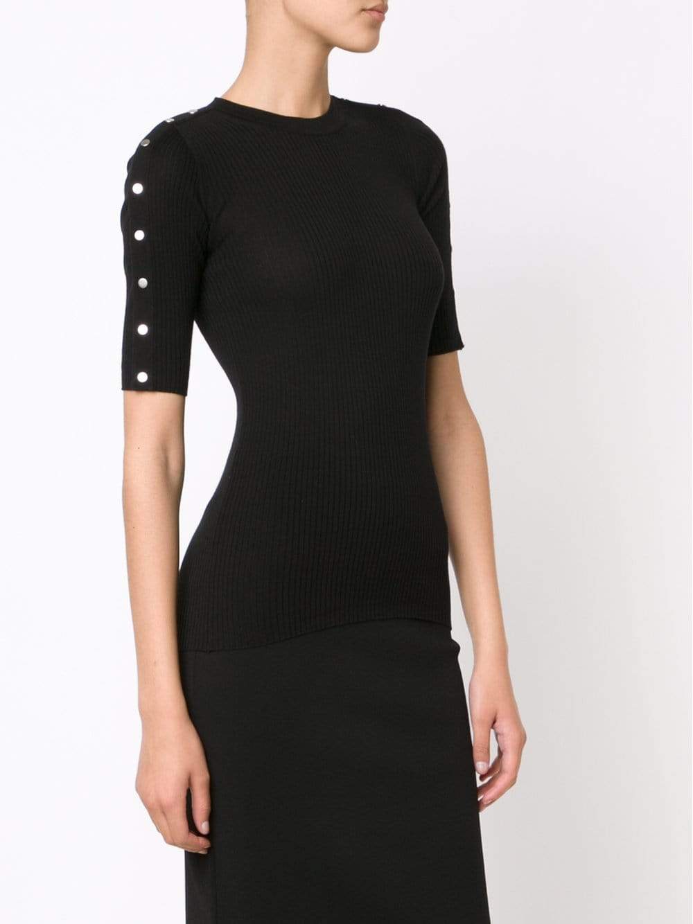 ALEXANDER WANG-Snap Shoulder Tee-