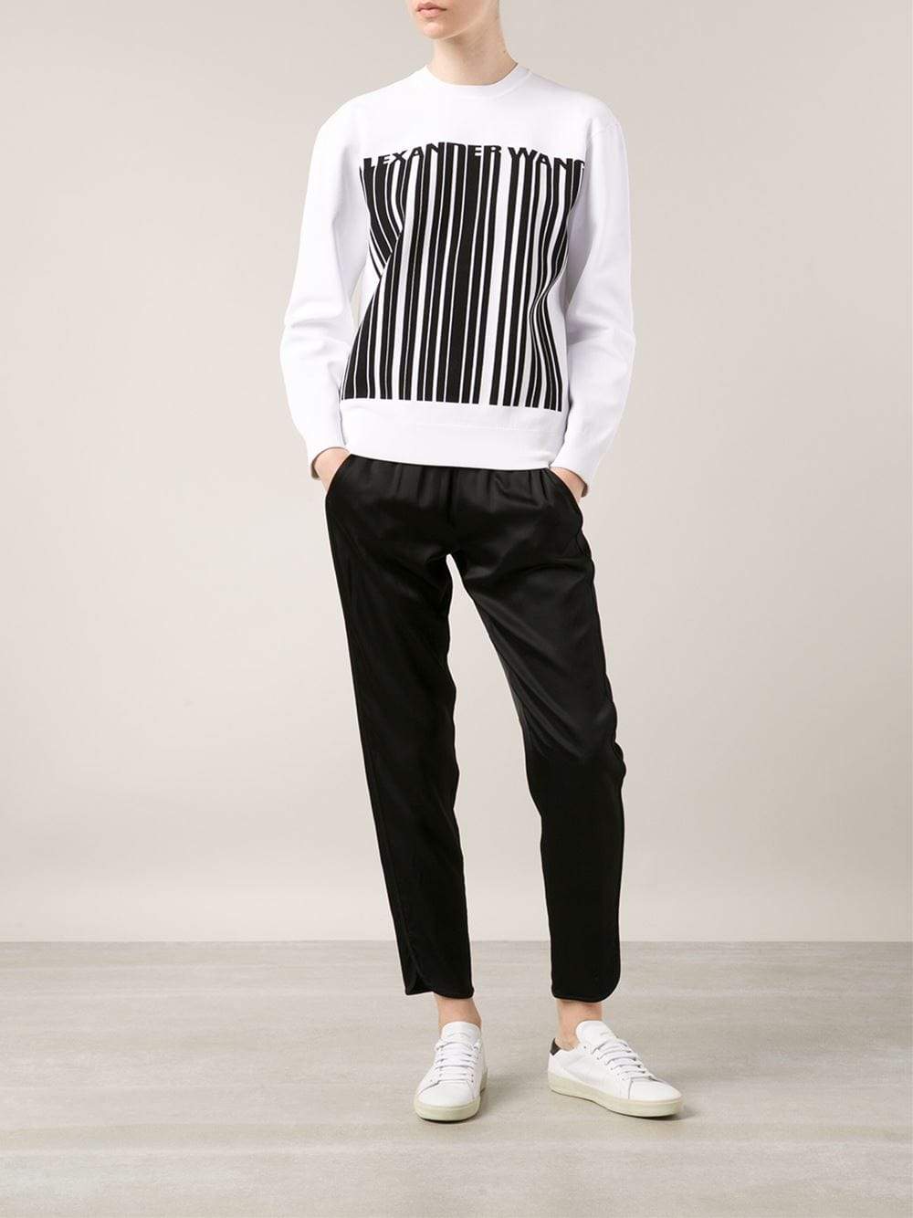 ALEXANDER WANG-Logo Barcode Sweatshirt-