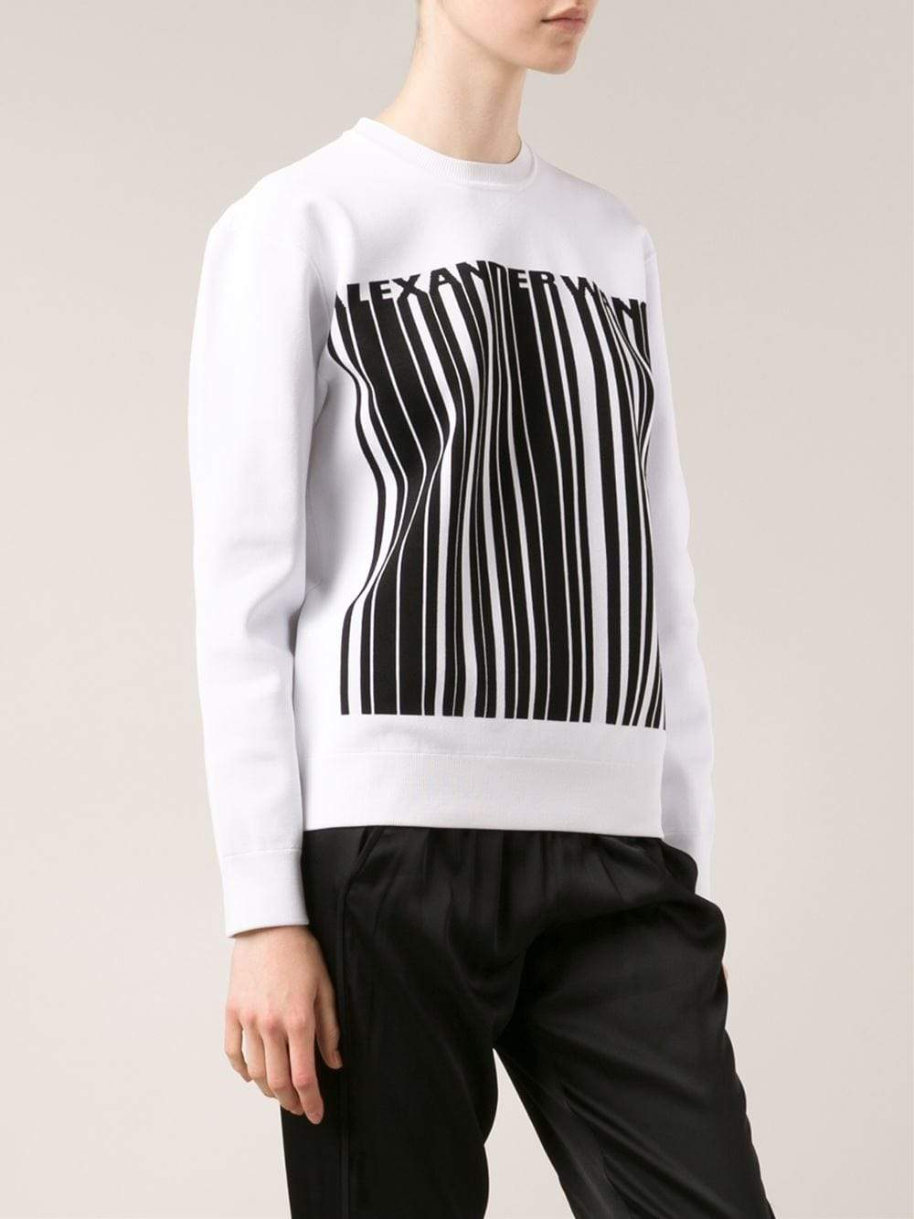 ALEXANDER WANG-Logo Barcode Sweatshirt-