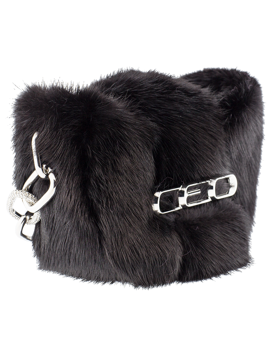 ALEXANDER WANG-Micro Mini CEO Fur Bag-BLACK