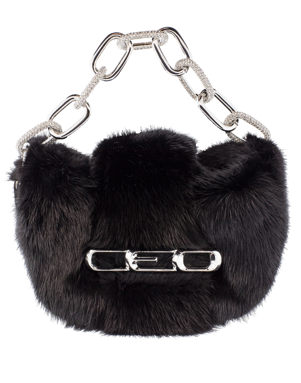 ALEXANDER WANG-Micro Mini CEO Fur Bag-BLACK