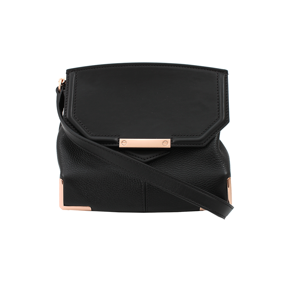 ALEXANDER WANG-Marion Crossbody Foldover Bag-BLACK