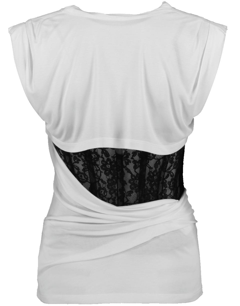 alexanderwang-Lace Bustier T-Shirt-