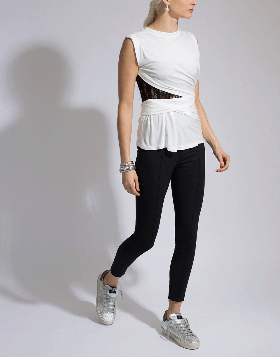 alexanderwang-Lace Bustier T-Shirt-