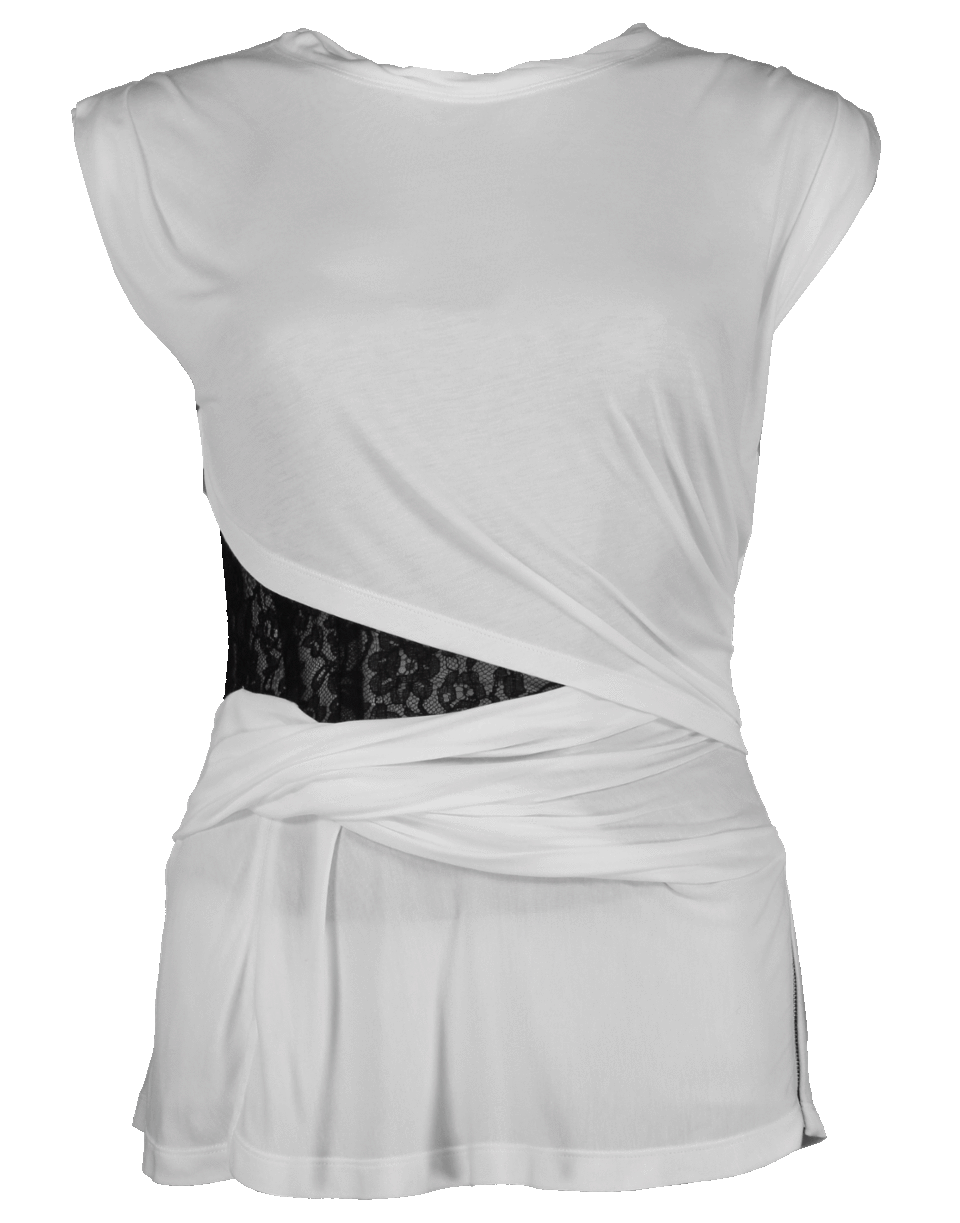 alexanderwang-Lace Bustier T-Shirt-