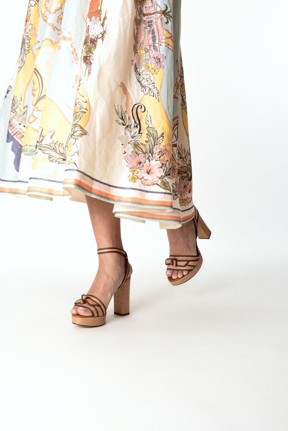 Grosgrain Raffia Platform Sandal-ESPRDKBR-36-SHOESANDAL-ALEXANDRE BIRMAN