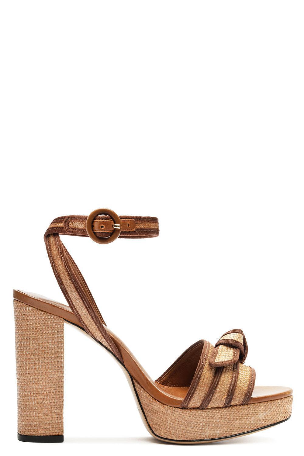 マロン Grosgrain Raffia Platform Sandal | ALEXANDRE BIRMAN – Marissa