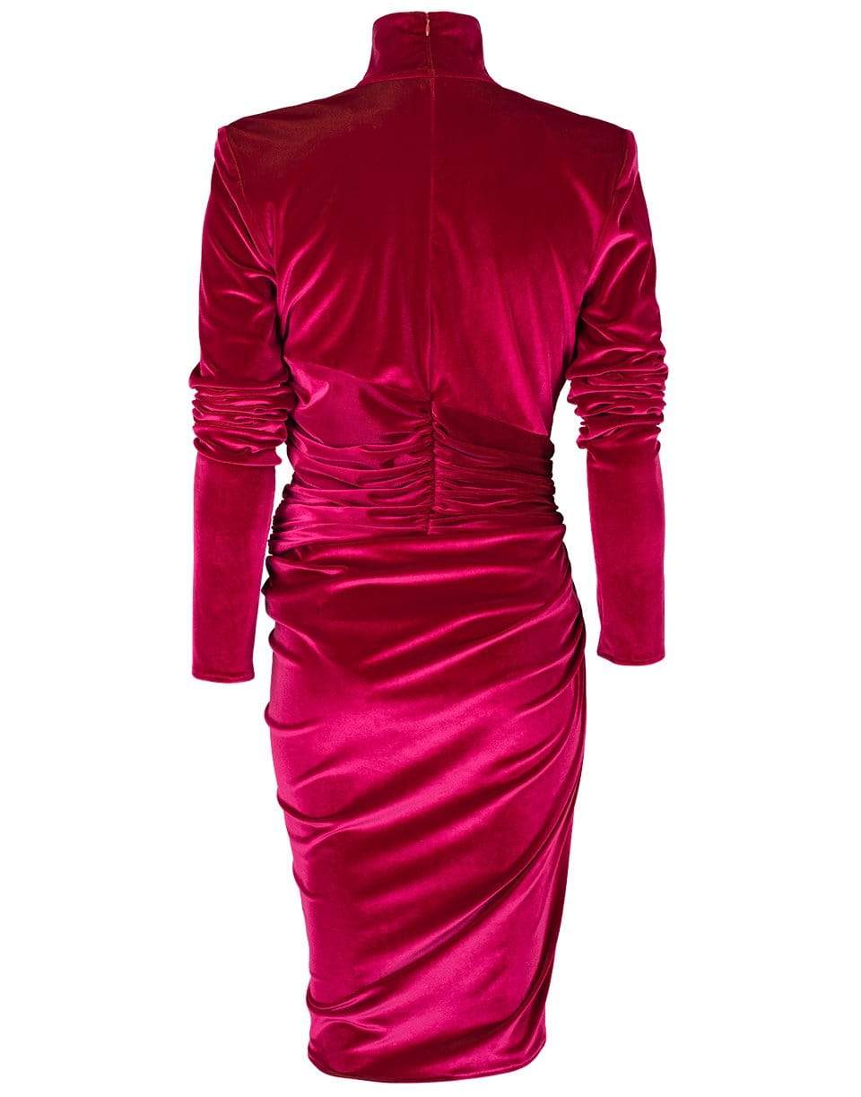 ALEXANDRE VAUTHIER-Long Sleeve Drape Skirt Dress-