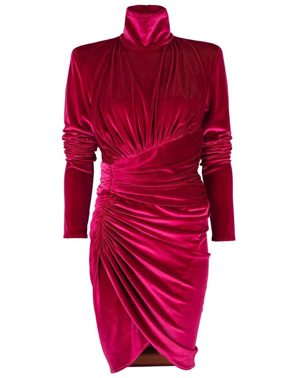 ALEXANDRE VAUTHIER-Long Sleeve Drape Skirt Dress-