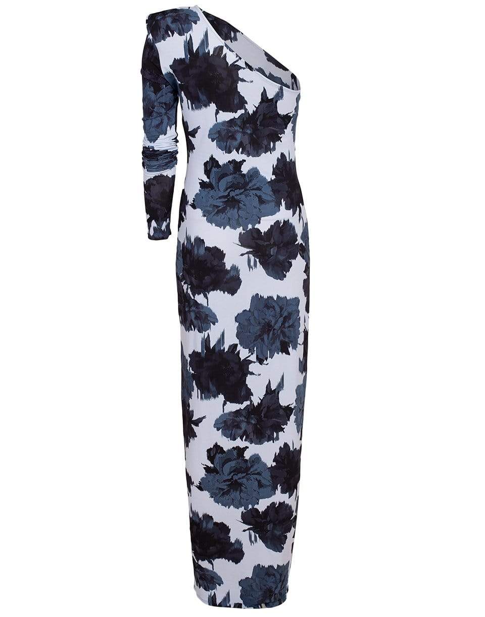 ALEXANDRE VAUTHIER-One Shoulder Long Slim Dress-