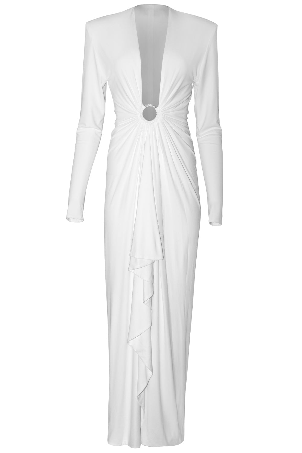 ALEXANDRE VAUTHIER-O-Ring V-neck Gown-
