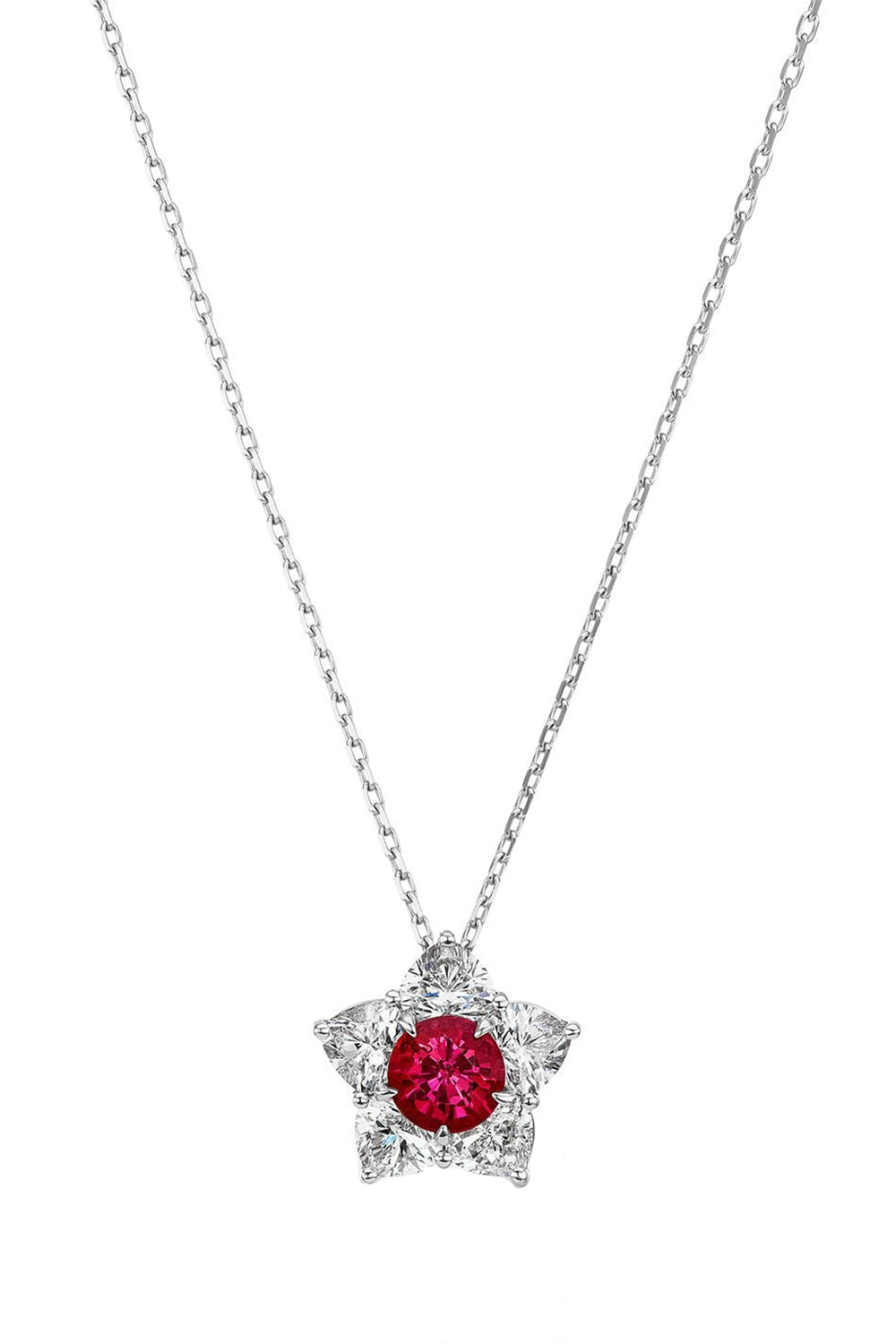 Queen of Hearts Pendant Necklace-SILVER-JEWELRYFINE JEWELNECKLACE O-ALEXIA CONNELLAN