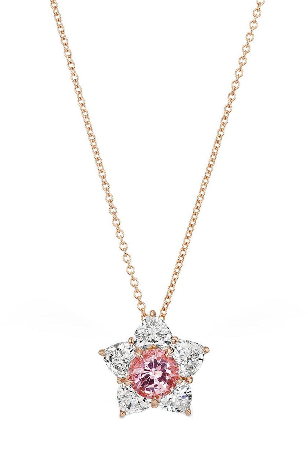 Princess of Hearts Pendant Necklace-ROSE GOLD-JEWELRYFINE NECKLACE-ALEXIA CONNELLAN