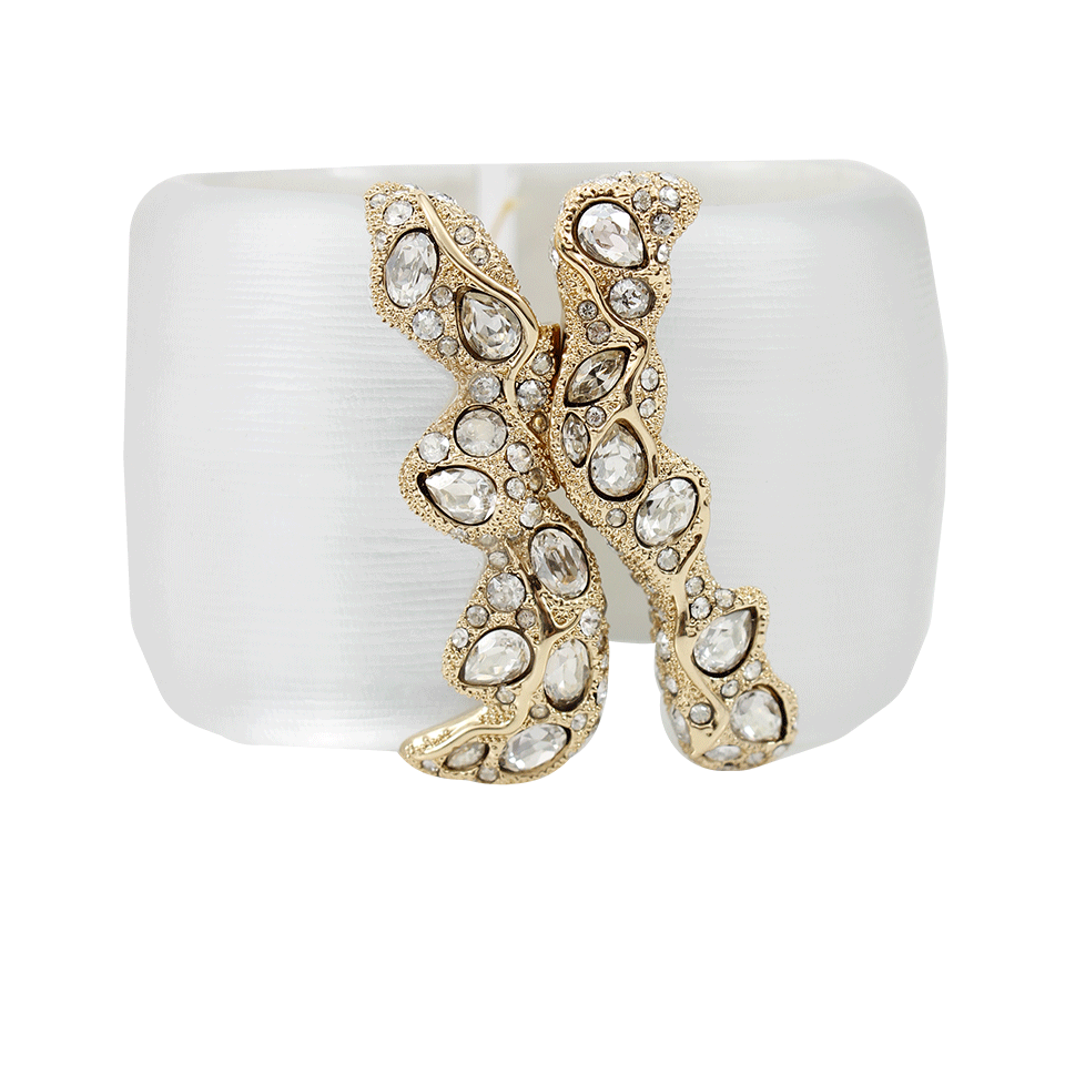 ALEXIS BITTAR-Pave X Motif Hinge Bracelet-CRYSTAL