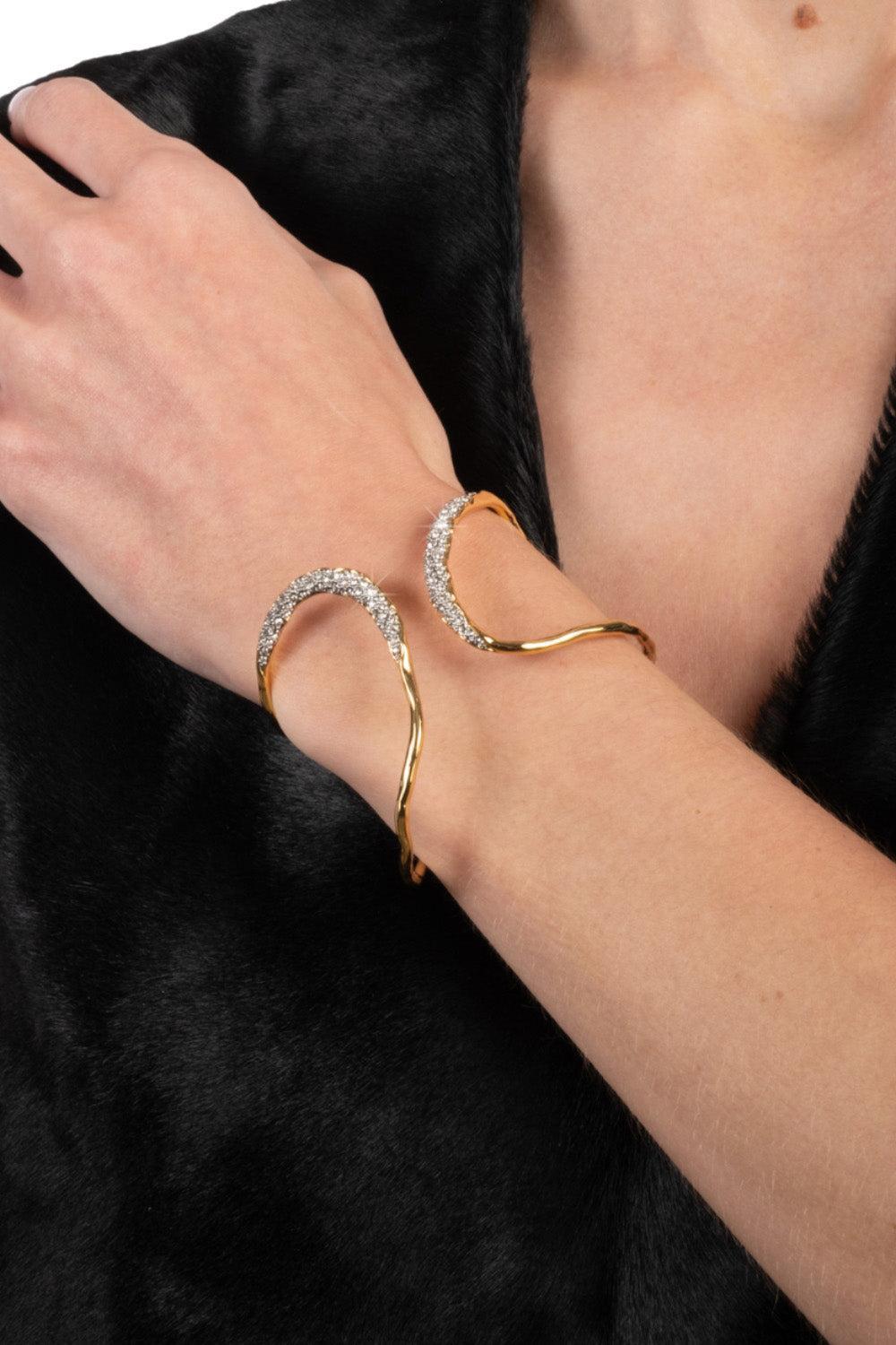 Crystal Solanales Freeform Cuff Bracelet-YELLOW-JEWELRYBOUTIQUEBRACELET O-ALEXIS BITTAR