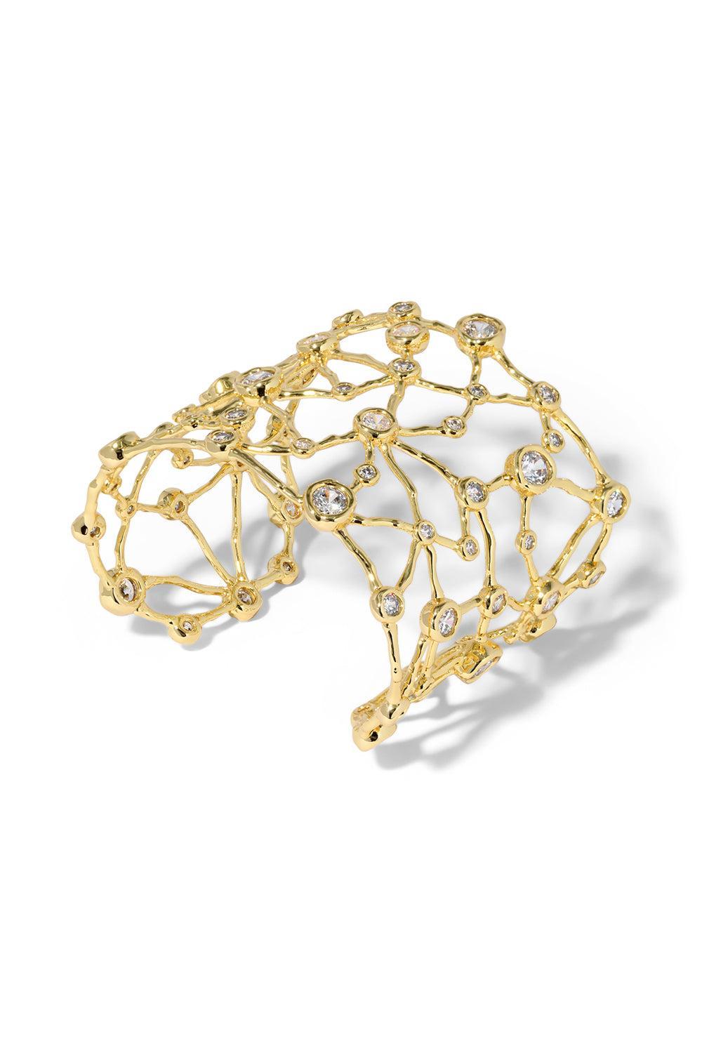 Crystal Solanales Intertwined Wide Cuff Bracelet-YELLOW-JEWELRYBOUTIQUEBRACELET O-ALEXIS BITTAR