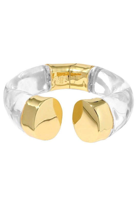 Lucite Slice Capped Hinge Bracelet-YELLOW-JEWELRYBOUTIQUEBRACELET O-ALEXIS BITTAR