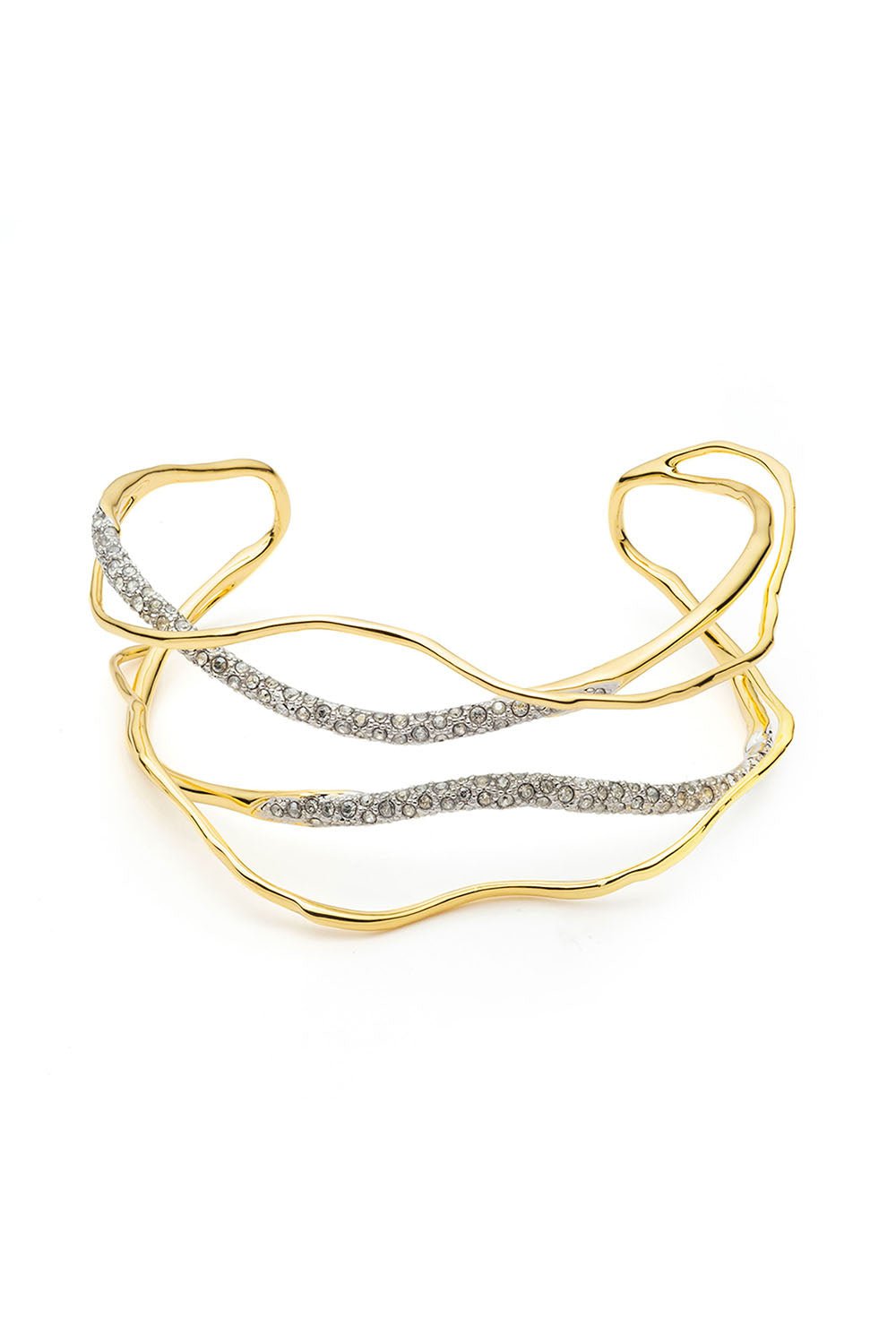 ALEXIS BITTAR-Solanales Crystal Cuff Bracelet-CLEAR