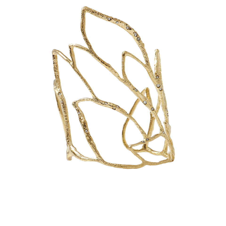 ALEXIS BITTAR-Crystal Embellished Rocky Cuff-GOLD