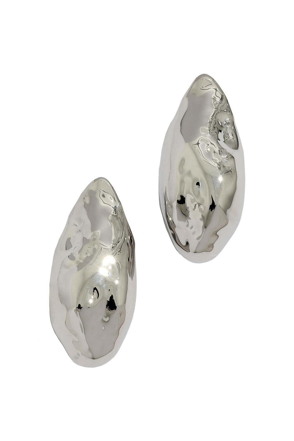 Molten Puffy Teardrop Earrings-SILVER-JEWELRYBOUTIQUEEARRING-ALEXIS BITTAR