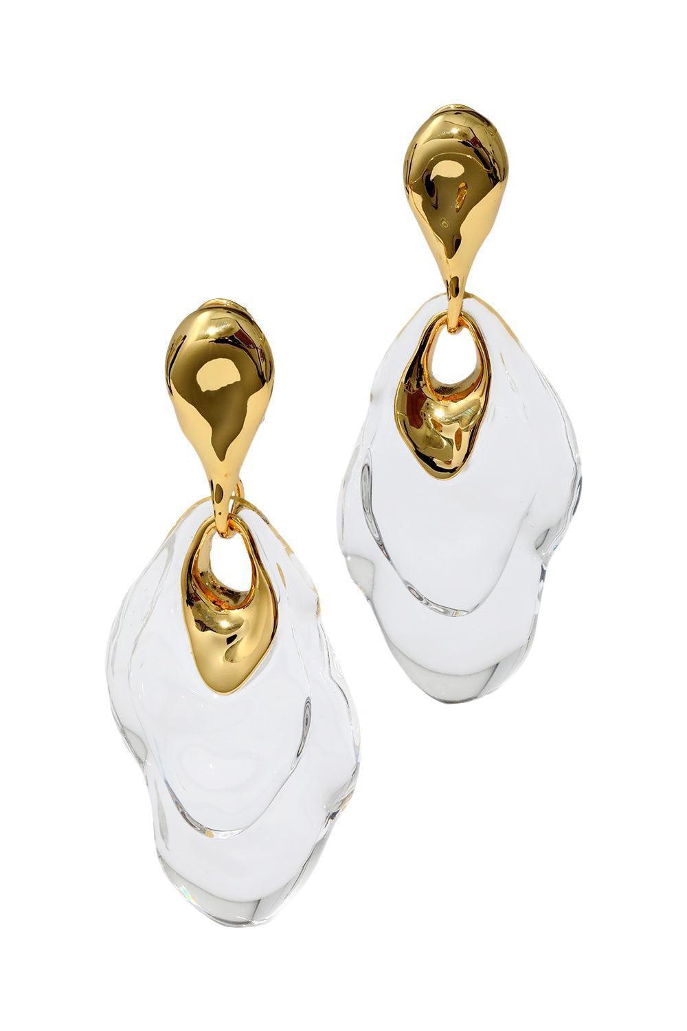 Liquid Lucite Ripple Drop Earrings-CLEAR-JEWELRYBOUTIQUEEARRING-ALEXIS BITTAR