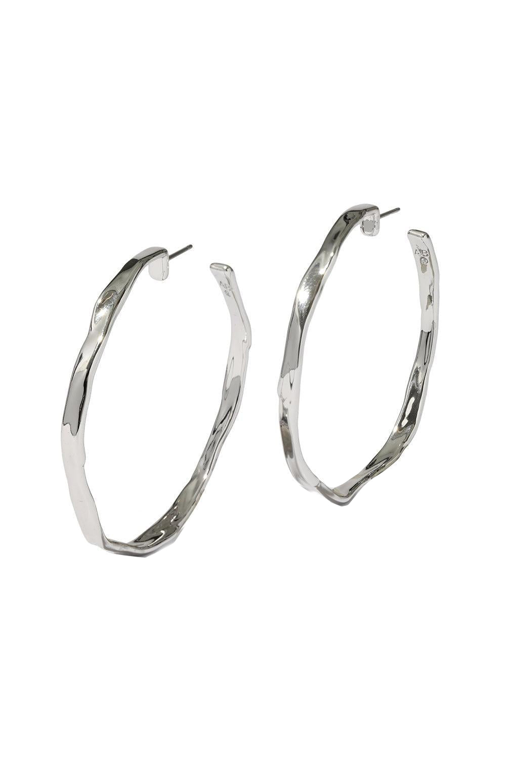 Brut Skinny Hoop Earrings-SILVER-JEWELRYBOUTIQUEEARRING-ALEXIS BITTAR