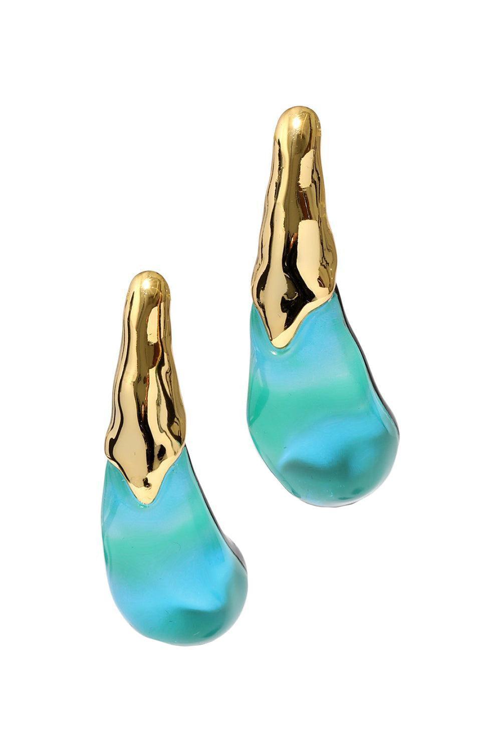 Liquid Arched Large Post Earrings-BLUE-JEWELRYBOUTIQUEEARRING-ALEXIS BITTAR