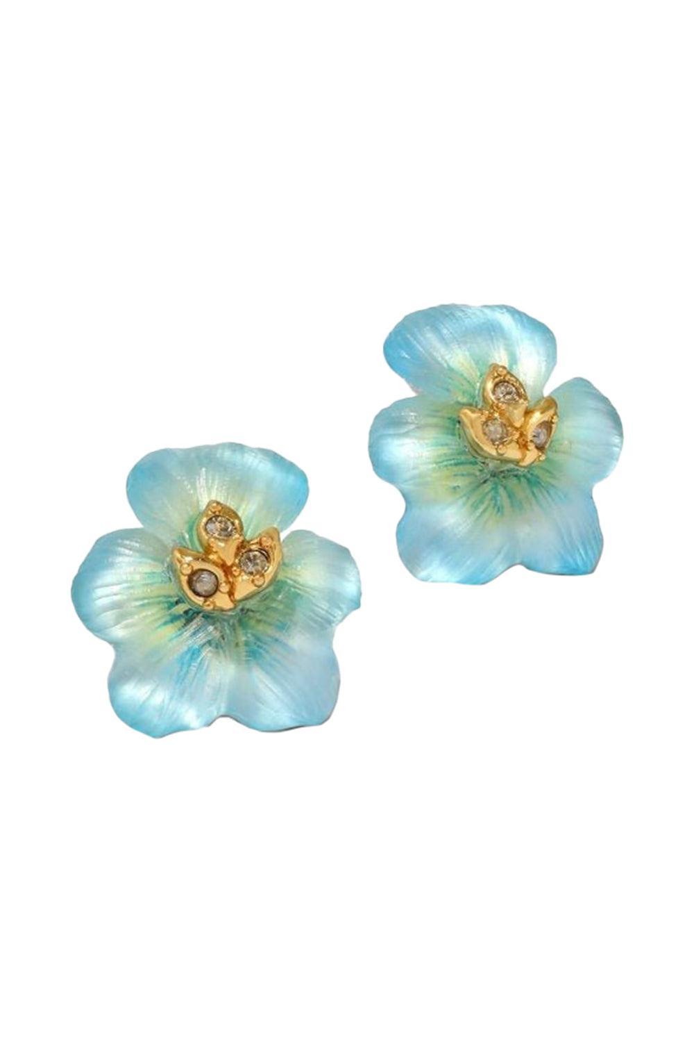 Pansy Lucite Petite Earrings-BLUE-JEWELRYBOUTIQUEEARRING-ALEXIS BITTAR