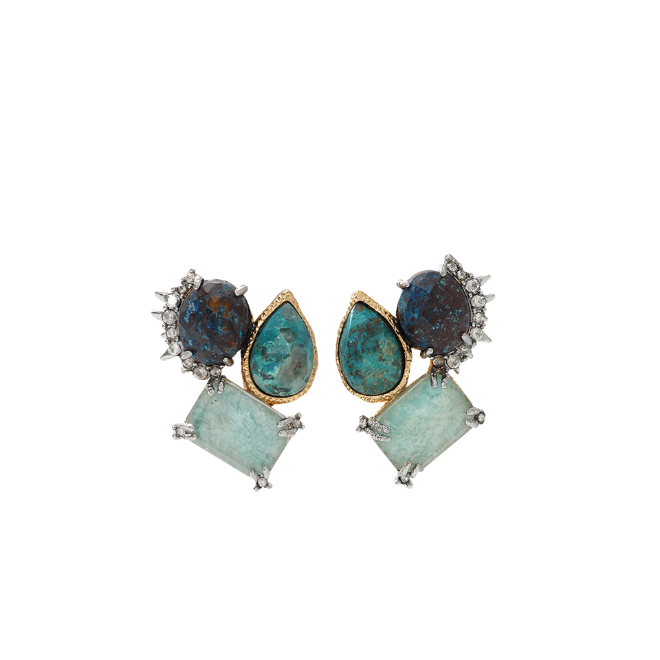 ALEXIS BITTAR-Cluster Clip Earrings-GOLD